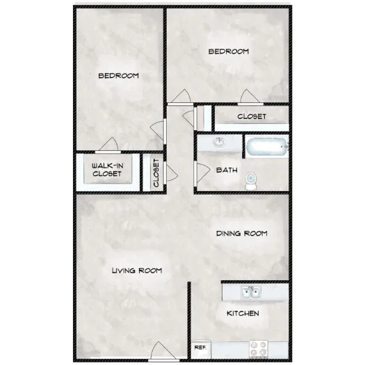 Villas at Park Place Apartments Houston Floor Plan 3