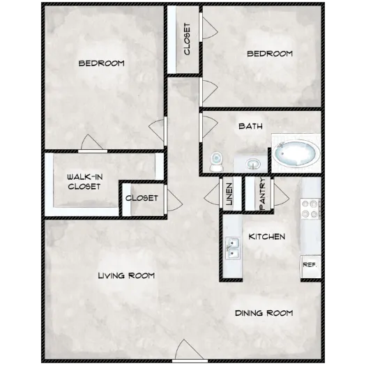 Villas at Park Place Apartments Houston Floor Plan 4