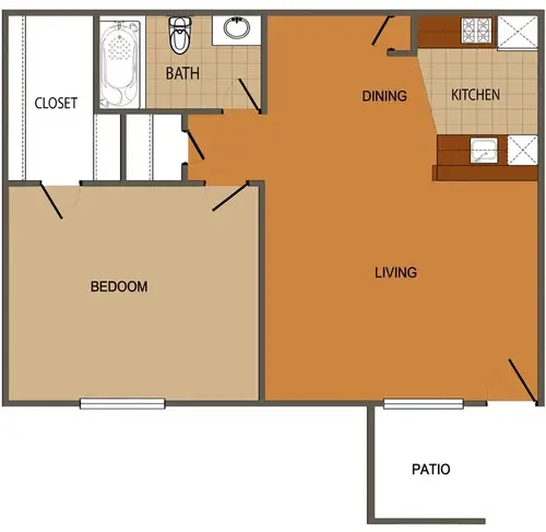 Vista Hollow Apartments FloorPlan 1