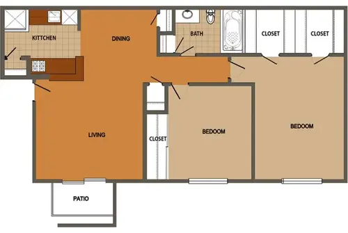 Vista Hollow Apartments FloorPlan 2