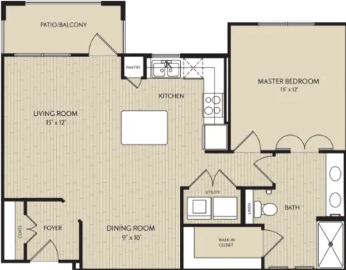 Watercrest at Shadow Creek Ranch Houston Apartment Floor Plan 1