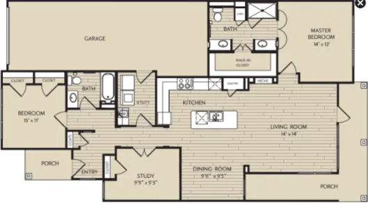 Watercrest at Shadow Creek Ranch Houston Apartment Floor Plan 4