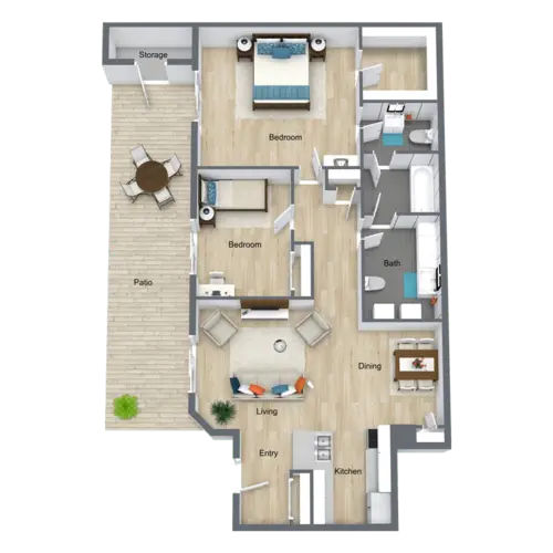 West Bellfort Condos FloorPlan 1