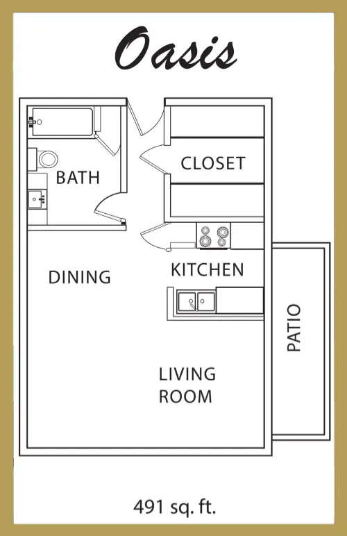 West Hollow Apartments floor plan 1