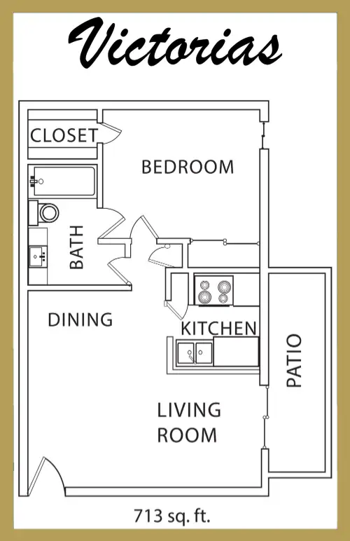 West Hollow Apartments floor plan 1