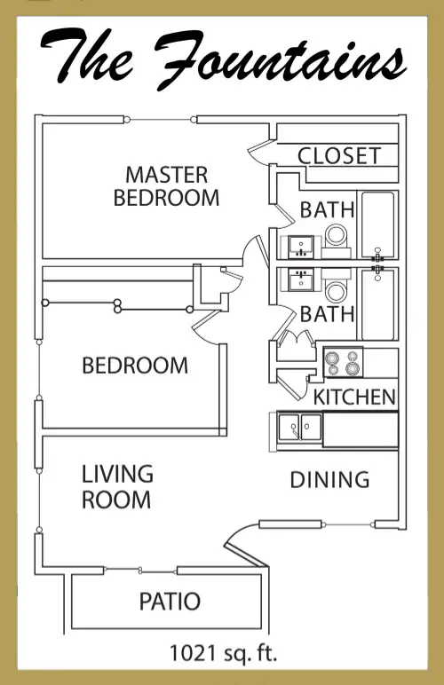 West Hollow Apartments floor plan 2