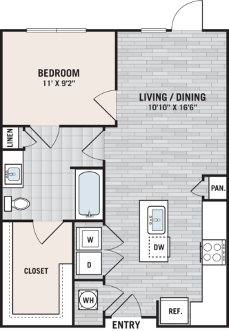 West Love Apartments Dallas floor plan 1