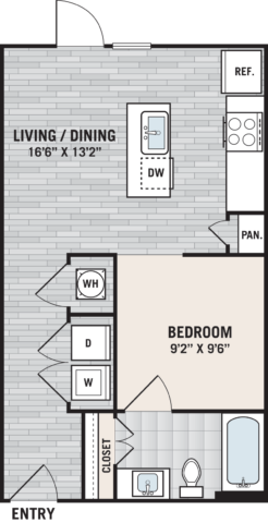 West Love Apartments Dallas floor plan 1