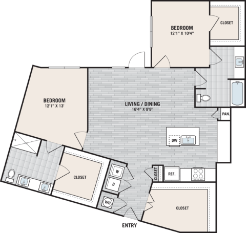 West Love Apartments floor plan 3