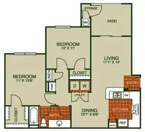 Willow Park Apartments FloorPlan 2