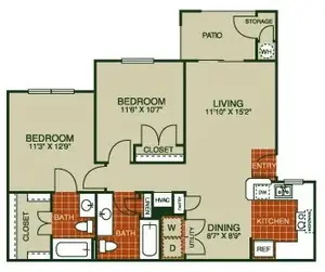 Willow Park Apartments FloorPlan 3