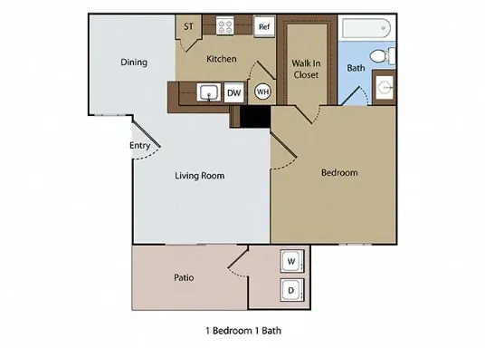 Windchase Hamlet Apartments Houston Floor Plan 1