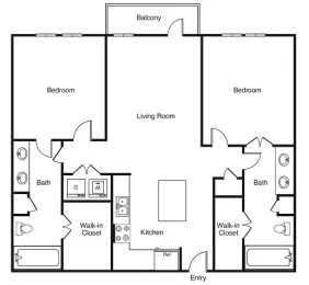 Windsor West Lemmon Dallas Apartment Floor Plan 11