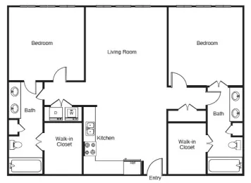 Windsor West Lemmon Dallas Apartment Floor Plan 13