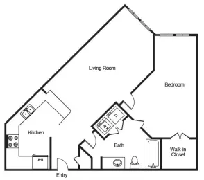 Windsor West Lemmon Dallas Apartment Floor Plan 3