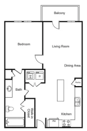 Windsor West Lemmon Dallas Apartment Floor Plan 4