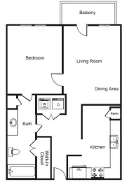 Windsor West Lemmon Dallas Apartment Floor Plan 8