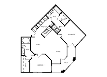 Winsted at White Rock Houston Apartment Floor Plan 11