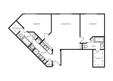 Winsted at White Rock Houston Apartment Floor Plan 12