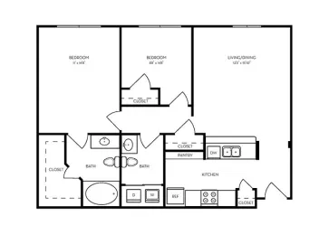 Winsted at White Rock Houston Apartment Floor Plan 13