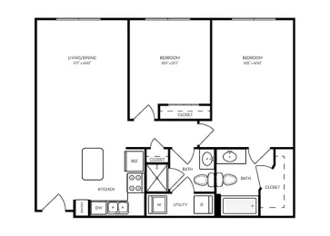 Winsted at White Rock Houston Apartment Floor Plan 14