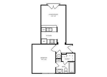 Winsted at White Rock Houston Apartment Floor Plan 3