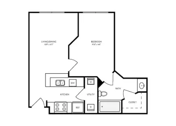 Winsted at White Rock Houston Apartment Floor Plan 4