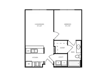 Winsted at White Rock Houston Apartment Floor Plan 5