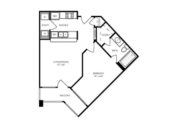 Winsted at White Rock Houston Apartment Floor Plan 6