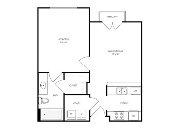 Winsted at White Rock Houston Apartment Floor Plan 7