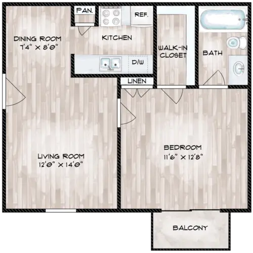 Woodlake Townhomes FloorPlan 1