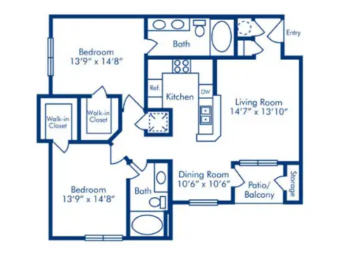 Woodland Park Apartments Floorplan 5