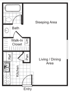 Woodtrail Apartment Homes Houston Floor Plan 1