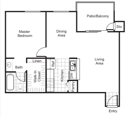 Woodtrail Apartment Homes Houston Floor Plan 3