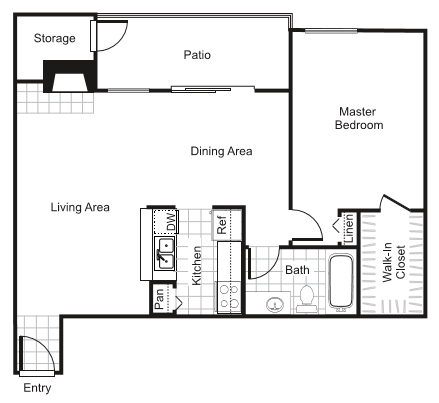 Woodtrail Apartment Homes Houston Floor Plan 4