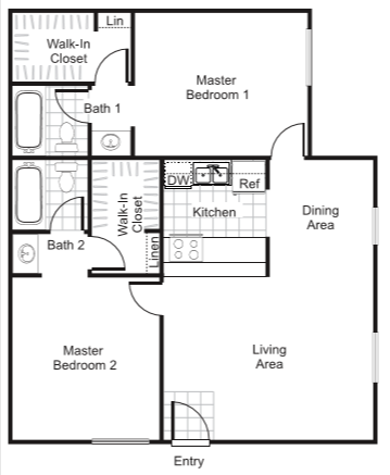 Woodtrail Apartment Homes Houston Floor Plan 5