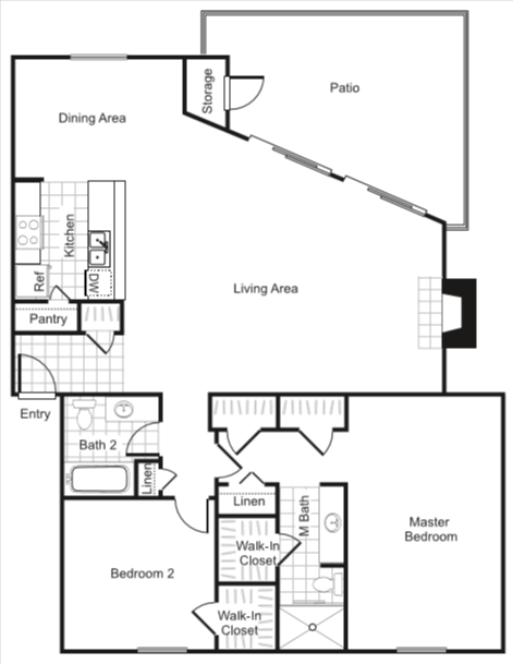 Woodtrail Apartment Homes Houston Floor Plan 7