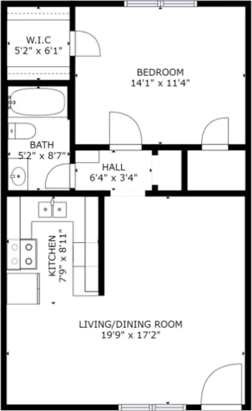 Zang Apartments FloorPlan 1