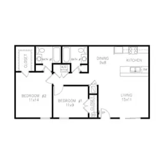 fisher trails apartments dallas floorplan 4