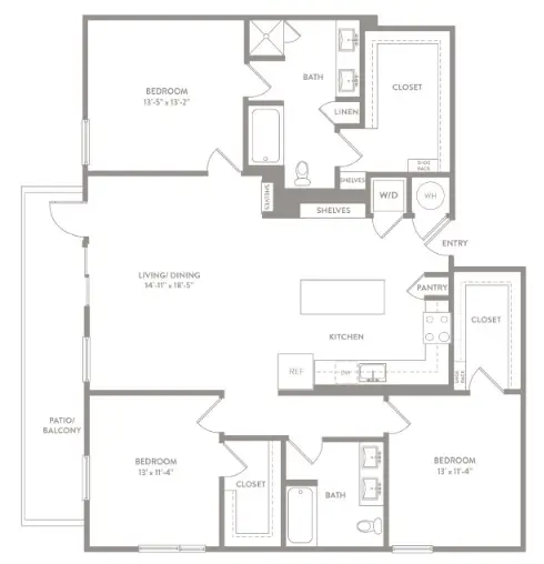 knox heights dallas floorplan 1