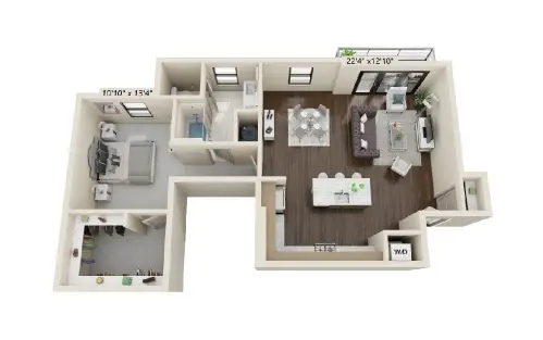 the drake white rock dallas floorplan 1