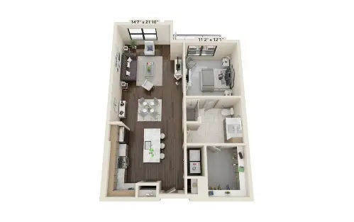 the drake white rock dallas floorplan 7