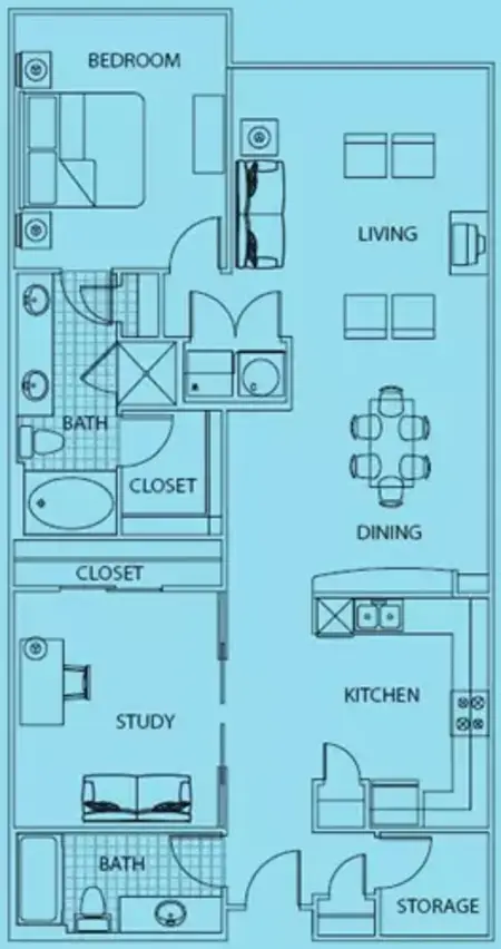 Acqua Apartments Plano FloorPlan 4