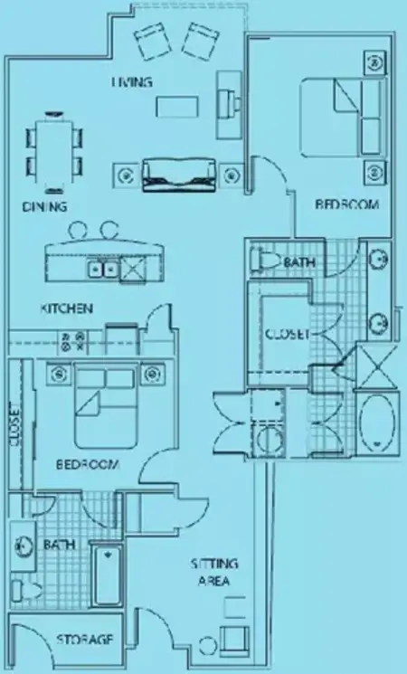 Acqua Apartments Plano FloorPlan 5