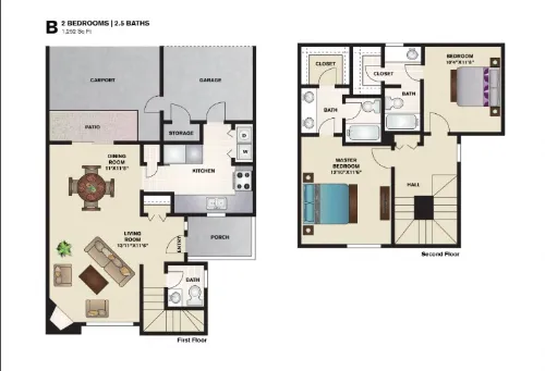 Amberly Village Townhomes Garland floorplan 2