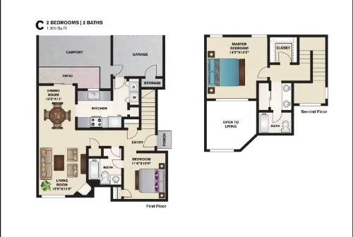 Amberly Village Townhomes Garland floorplan 3