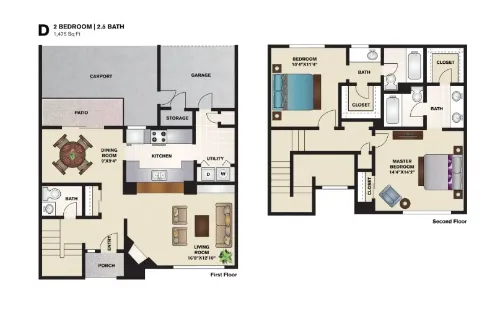 Amberly Village Townhomes Garland floorplan 4