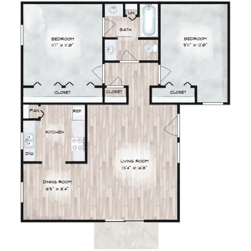 Aqua 16 Apartments floor plan 1