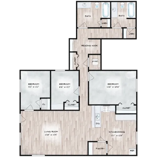 Aqua 16 Apartments floor plan 1