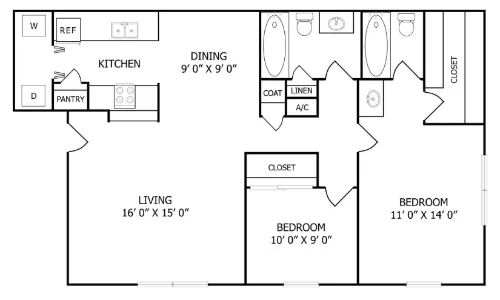 Arbors Of Taylor floor plan 1